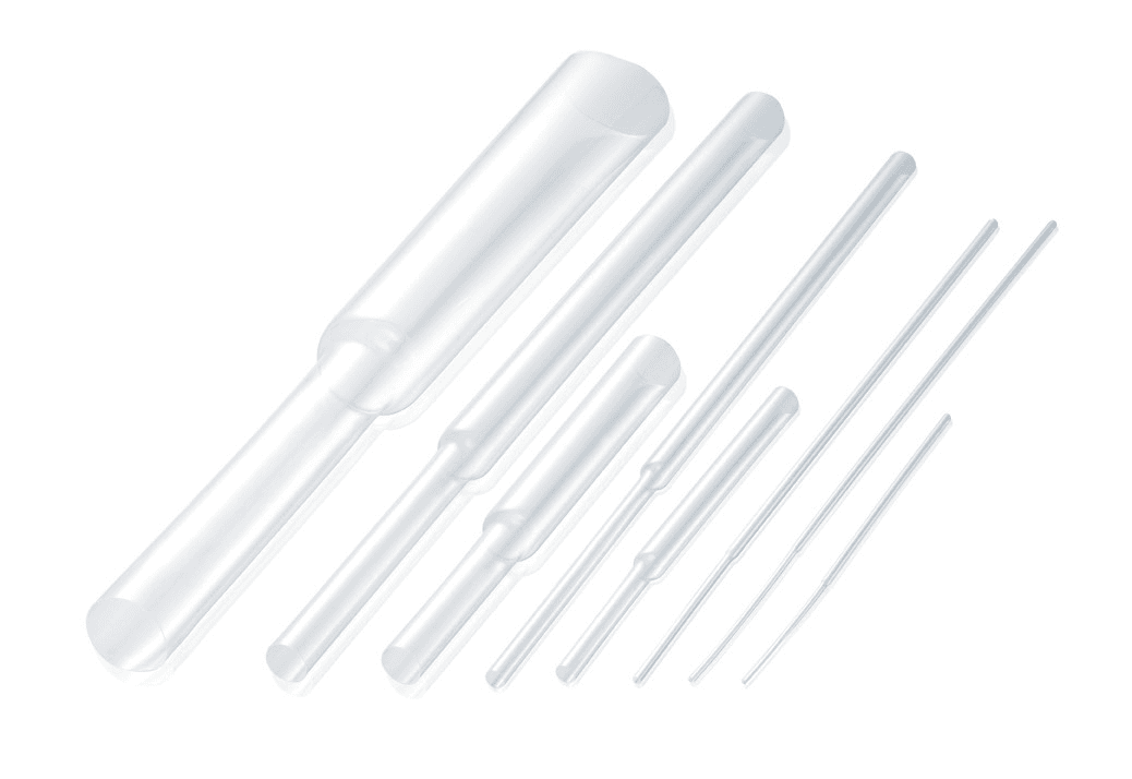 FEP Fluoropolymer Heat Shrink Tubing — Shrinks on Heat — Chemical-Resistant Protection from -65°C to +200°C
