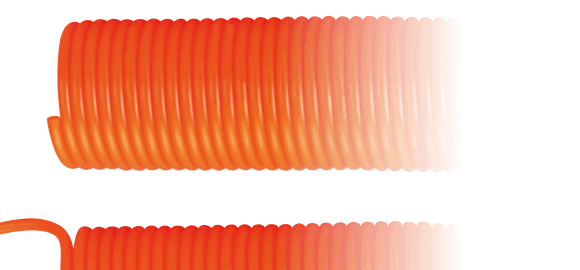 AT1 orange soft nylon coil tubing