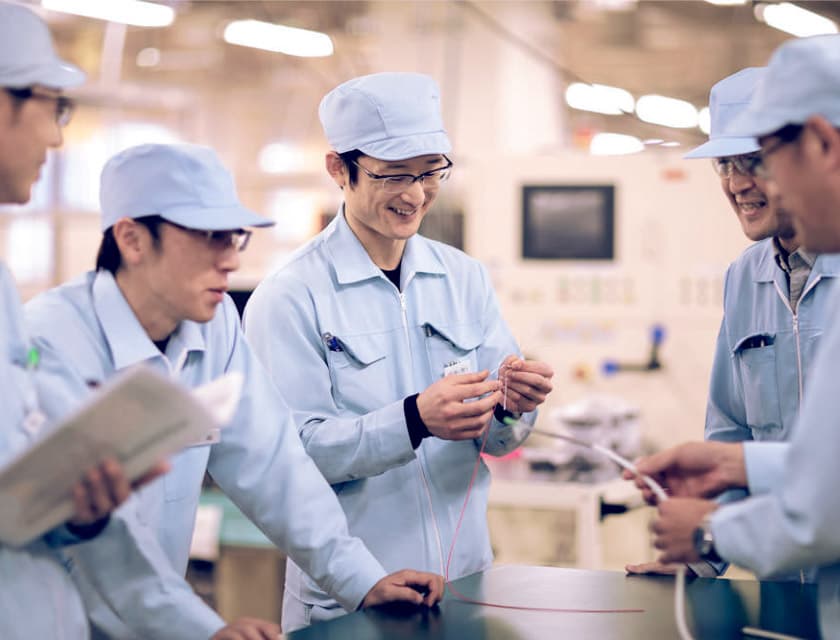 Junkosha ultrasound probe cable woven from over 100 ultra-fine coaxial cables for medical diagnostic imaging